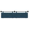 vidaXL Hangend Hoofdeinde Wandgemonteerd Blauw 210 x 55 x 5 cm Fluweel