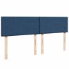 vidaXL Boxspring met matras stof blauw 200x200 cm
