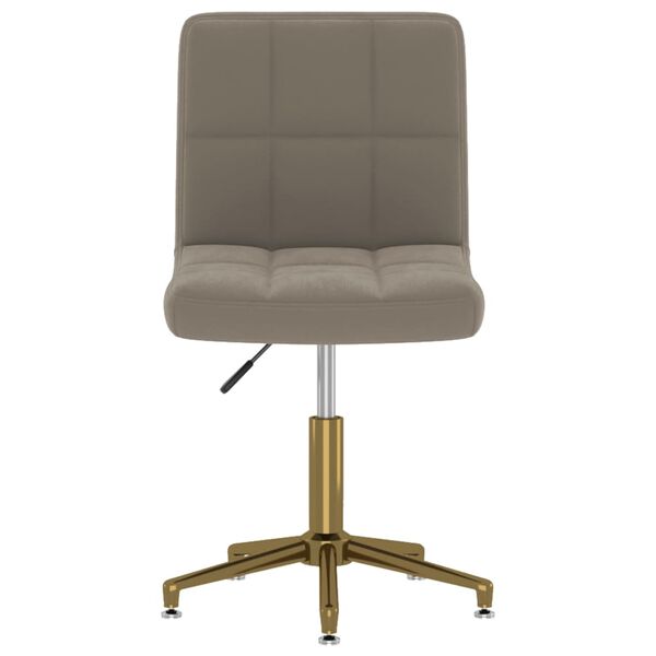 vidaXL Eetkamerstoelen draaibaar 2 st fluweel lichtgrijs