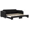 vidaXL Slaapbank met onderschuifbed 80x200 cm stof zwart