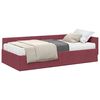 vidaXL Hoekbedframe met Matras Anders met hoofdeinde 2 st Rood Stof