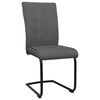 vidaXL Eetkamerstoelen 2 st stof donkergrijs