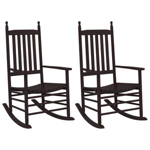 vidaXL Schommelstoelen met gebogen zitting 2 st populierenhout bruin
