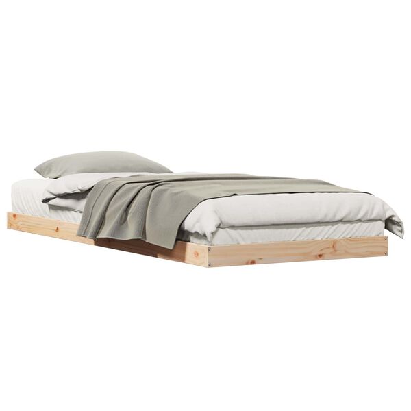 vidaXL Bedframe Naturel 90 x 210 cm Massief grenenhout