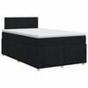 vidaXL Boxspringbed met matras met hoofdeinde Zwart 120 x 190 cm Stof