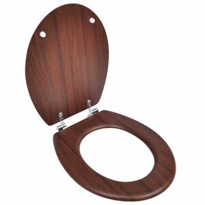 vidaXL Toiletbril simpel ontwerp MDF bruin