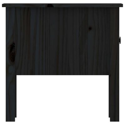 vidaXL Bijzettafel 50x50x49 cm massief grenenhout zwart