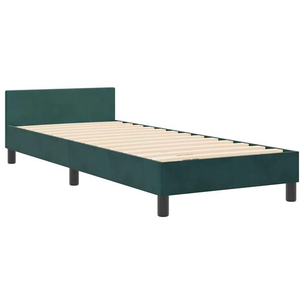 vidaXL Boxspringbed met hoofdeinde Donkergroen 80 x 200 cm Fluweel