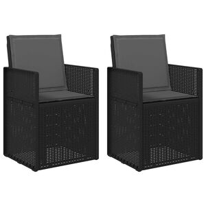 vidaXL Tuin Eetstoelen 2 st Antracietkleurig PP