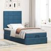vidaXL Ottoman bed met matrassen 90x200cm fluweel donkerblauw
