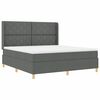 vidaXL Boxspring bed met matras Grijs 180 x 200 cm Stof