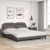 vidaXL Bedframe "Viana" zonder matras kunstleer grijs 180x200 cm