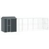 vidaXL Vogelkooi Antraciet 824 x 208 x 247 cm Gegalvaniseerd staal