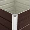 vidaXL Plantenbak verhoogd 100x100x77 cm gegalvaniseerd staal bruin