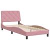 vidaXL Bedframe zonder matras fluweel roze 80x200 cm