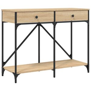 vidaXL Wandtafel 100x39x78,5 cm bewerkt hout sonoma eikenkleurig