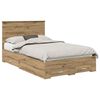 vidaXL Bedframe met lade Artisan Eiken 120 x 190 cm Bewerkt hout