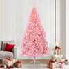 vidaXL Kunstmatig Voorverlicht Kerstboom met 300 LED Roze 210 cm PVC