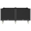 vidaXL Plantenbak met wielen 100x80x54 cm polypropeen zwart
