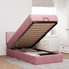 vidaXL Ottoman bed met matras en LED's 90x190cm fluweel roze