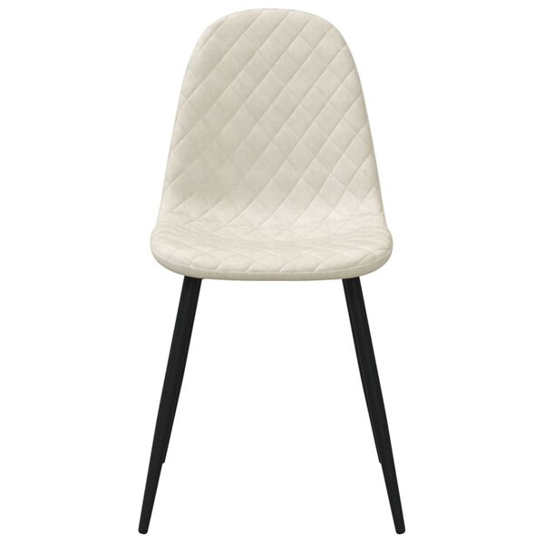 vidaXL Eetkamerstoelen 4 st fluweel crèmewit