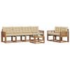 vidaXL Buiten bankenset met kussen 7 pcs Natuurlijk en Beige