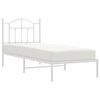 vidaXL Bedframe met hoofdbord metaal wit 80x200 cm