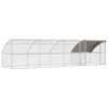 vidaXL Kippenhok 4 st Zilver 800 x 200 x 200 cm Staal en PE