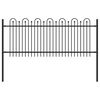 vidaXL Spike Boog Hek DRONTEN 200 x 130 cm Gepoedercoat staal Zwart