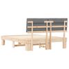 vidaXL Bedframe met Gevoerd Hoofdgedeelte Lichtgrijs 150 x 200 cm