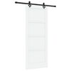 vidaXL Schuifdeur ORKDAL Wit 83 x 202 cm Massief grenenhout