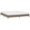 vidaXL Bedframe zonder matras stof taupe 180x200 cm