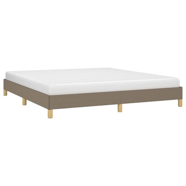 vidaXL Bedframe zonder matras stof taupe 180x200 cm