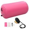 vidaXL Gymnastiekrol met pomp opblaasbaar 120x75 cm PVC roze