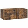 vidaXL Wandbeugel TV-kast 98 x 31 cm Gerookt eiken Bewerkt hout