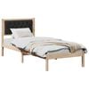 vidaXL Bedframe met hoofdeinde Zwart 90 x 190 cm Massief grenenhout