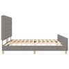 vidaXL Bedframe met hoofdeinde Taupe 200 x 200 cm Stof