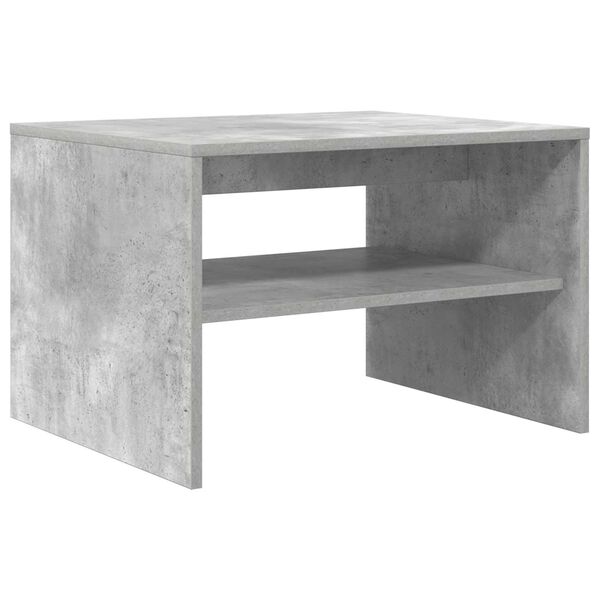 vidaXL Salontafel Beton Grijs 60 x 50 x 40 cm Bewerkt hout