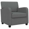 vidaXL Fauteuil Donkergrijs Stof