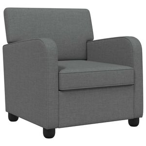 vidaXL Fauteuil Donkergrijs Stof