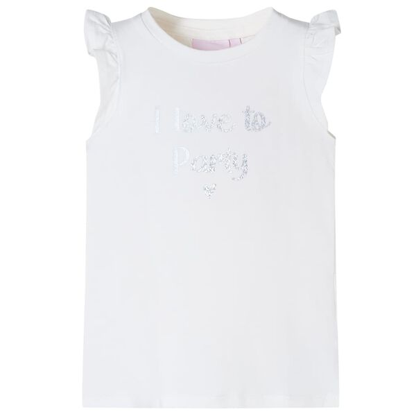 Kindershirt met mouwen met ruches 92 wit