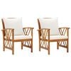 vidaXL Tuinstoelen 2 st met kussens massief acaciahout