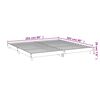 vidaXL Bedframe massief hout wit 200x200 cm