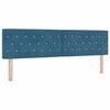 vidaXL LED Hoofdbord met hoofdeinde Donkerblauw 180 cm Fluweel