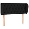 vidaXL Hoofdbord met randen 103x23x78/88 cm stof zwart