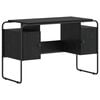 vidaXL Bureau met opbergruimte Zwart eiken 120 x 50.5 x 75.5 cm