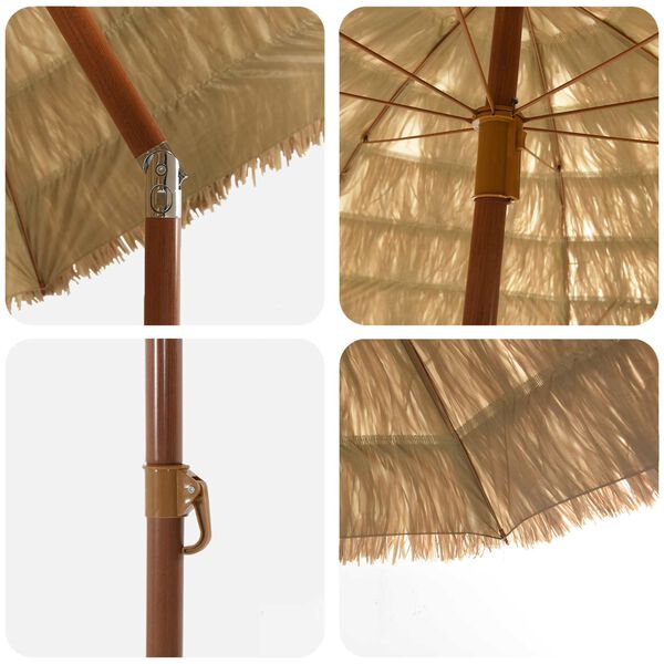 vidaXL Tuinparasol Naturel 205 x 205 x 210 cm