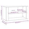vidaXL Schoenenkast 80x35x45 cm bewerkt hout grijs sonoma