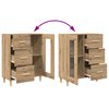 vidaXL Hoge kast Artisan Eiken 69,5 x 34 x 180 cm Bewerkt hout