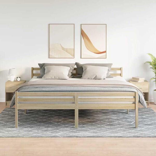 vidaXL Nachtkastjes 2 st met lade 40x34x50 cm sonoma eikenkleurig